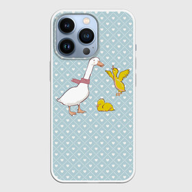 Чехол для iPhone 13 Pro с принтом Утка и утята в Тюмени,  |  | Тематика изображения на принте: мама утка | птицы | птички | утка | уточки | утята | цыпленок | цыплята