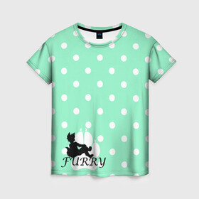 Женская футболка 3D с принтом Furry Fox в Тюмени, 100% полиэфир ( синтетическое хлопкоподобное полотно) | прямой крой, круглый вырез горловины, длина до линии бедер | animal | anthro | covered in fur | fox | furry | fursuit | лис | покрытый мехом | фурри