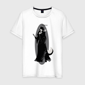 Мужская футболка хлопок с принтом Furry Fox Girl в Тюмени, 100% хлопок | прямой крой, круглый вырез горловины, длина до линии бедер, слегка спущенное плечо. | animal | anthro | covered in fur | furry | fursuit | лиса | лисица | покрытый мехом | фурри