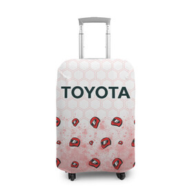 Чехол для чемодана 3D с принтом Тойота - Racing (Паттерн) в Тюмени, 86% полиэфир, 14% спандекс | двустороннее нанесение принта, прорези для ручек и колес | auto | camry | corolla | cruiser | land | logo | moto | pro | racing | rav | supra | toyota | авенсис | авто | автомобиль | камри | королла | крузер | ленд | лого | логотип | логотипы | марка | мото | паттерн | рав | символ | тойота | шильдик