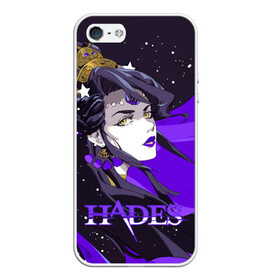 Чехол для iPhone 5/5S матовый с принтом Hades Nyx в Тюмени, Силикон | Область печати: задняя сторона чехла, без боковых панелей | nyx | roguelike | бесконечные круги ада | звезды | компьютерная игра | космос | мифология | никс