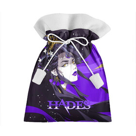 Подарочный 3D мешок с принтом Hades Nyx в Тюмени, 100% полиэстер | Размер: 29*39 см | Тематика изображения на принте: nyx | roguelike | бесконечные круги ада | звезды | компьютерная игра | космос | мифология | никс