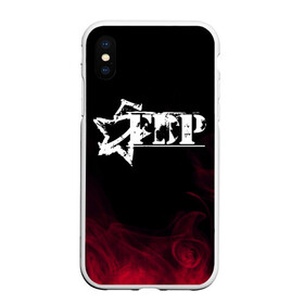 Чехол для iPhone XS Max матовый с принтом 5FDP RED SMOKE (Z) в Тюмени, Силикон | Область печати: задняя сторона чехла, без боковых панелей | Тематика изображения на принте: 5fdp | 5фдп | ffdp | five finger death punch | ivan moody | living the dream | zoltan bathory | альтернатива | грув метал | золтан батори | музыка | ню метал | рок | хард рок