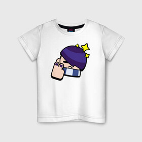 Детская футболка хлопок с принтом EDGAR (ICON) 1 в Тюмени, 100% хлопок | круглый вырез горловины, полуприлегающий силуэт, длина до линии бедер | android | brawl | brawl stars | clash | edgar | game | stars | андроид | игра | мобильные игры | эдгар