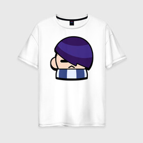 Женская футболка хлопок Oversize с принтом EDGAR (ICON) 3 в Тюмени, 100% хлопок | свободный крой, круглый ворот, спущенный рукав, длина до линии бедер
 | android | brawl | brawl stars | clash | edgar | game | stars | андроид | игра | мобильные игры | эдгар
