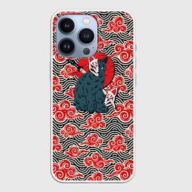 Чехол для iPhone 13 Pro с принтом Кот оборотень в Тюмени,  |  | бакэнэко | демон | кот | красное облако | маска | оборотень | японские мотивы