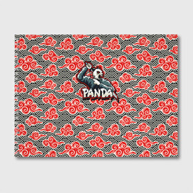 Альбом для рисования с принтом Панда-ниндзя в Тюмени, 100% бумага
 | матовая бумага, плотность 200 мг. | panda | красные облака | ниндзя | оборотень | панда | япония