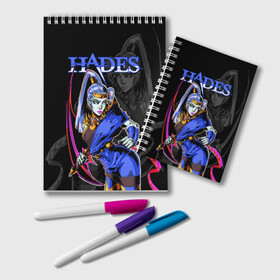 Блокнот с принтом Hades Megaera в Тюмени, 100% бумага | 48 листов, плотность листов — 60 г/м2, плотность картонной обложки — 250 г/м2. Листы скреплены удобной пружинной спиралью. Цвет линий — светло-серый
 | hades | megaera | roguelike | аид | бесконечные круги ада | компьютерная игра | мегера | мифология