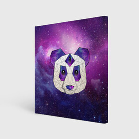 Холст квадратный с принтом КОСМО-ПАНДА в Тюмени, 100% ПВХ |  | animal | bear | cosmo | geometry | night | panda | sky | stars | universe | геометрия | голова | животные | звезды | космос | медведь | мило | неон | ночь | панда