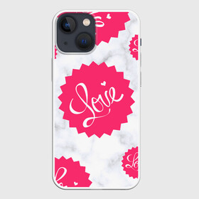 Чехол для iPhone 13 mini с принтом Feel Love в Тюмени,  |  | color | feellove | love | pink | любовь | многогранники