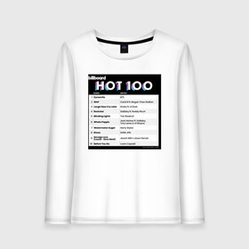 Женский лонгслив хлопок с принтом BTS DYNAMITE BILLBOARD HOT-100 в Тюмени, 100% хлопок |  | bbma | bts | dynamite | j hope | jimin | jin | jk | rm | suga | v | чарт топ