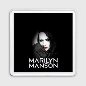 Магнит 55*55 с принтом MARILYN MANSON в Тюмени, Пластик | Размер: 65*65 мм; Размер печати: 55*55 мм | alternative | manson | music | rock | usa | искусство | картина | метал | музыка | мэрлин мэнсон | панк | рок