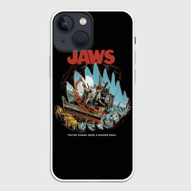 Чехол для iPhone 13 mini с принтом Jaws cinema в Тюмени,  |  | jaws | jaws 2 | jaws movie | кино | челюсти | челюсти 2 | челюсти фильм