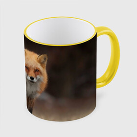 Кружка с принтом Хитрая лисица в Тюмени, керамика | ёмкость 330 мл | Тематика изображения на принте: fox | foxy | животное | звери | лиса | лисенок | лисичка | милая | рыжая | фокс