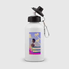 Бутылка спортивная с принтом Lil Kaney в Тюмени, металл | емкость — 500 мл, в комплекте две пластиковые крышки и карабин для крепления | Тематика изображения на принте: kaney | гангстер | иллюстрация | мультфильм | радужный мир