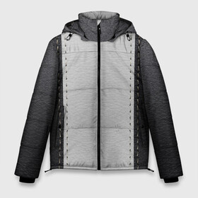 Мужская зимняя куртка 3D с принтом Черно белая кожа в Тюмени, верх — 100% полиэстер; подкладка — 100% полиэстер; утеплитель — 100% полиэстер | длина ниже бедра, свободный силуэт Оверсайз. Есть воротник-стойка, отстегивающийся капюшон и ветрозащитная планка. 

Боковые карманы с листочкой на кнопках и внутренний карман на молнии. | leather | кожа | полосы | пэчворк | черно белый