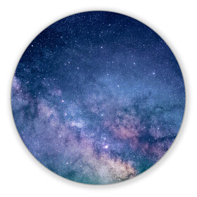 Коврик для мышки круглый с принтом Космос в Тюмени, резина и полиэстер | круглая форма, изображение наносится на всю лицевую часть | вселенная | галактика | галактики | звёздный | звёзды | космические | космический | космическое | космос
