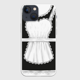 Чехол для iPhone 13 mini с принтом Горничная в Тюмени,  |  | apron | lace | maid | maid outfit | maid uniform | горничная | костюм горничной | кружево | передник | униформа горничной | фартук | форма горничной