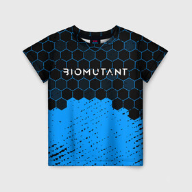 Детская футболка 3D с принтом Biomutant - Hexagon в Тюмени, 100% гипоаллергенный полиэфир | прямой крой, круглый вырез горловины, длина до линии бедер, чуть спущенное плечо, ткань немного тянется | bio | biomutant | game | games | mutant | био | биомутант | игра | игры | мутант | соты