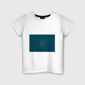 Детская футболка хлопок с принтом КОСМИЧЕСКИЙ ПЕЙЗАЖ. ЗЕМЛЯ в Тюмени, 100% хлопок | круглый вырез горловины, полуприлегающий силуэт, длина до линии бедер | звезды | космос | луна | небо | ночь | планета | синий | солнце | узоры | черный