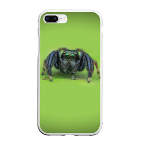 Чехол для iPhone 7Plus/8 Plus матовый с принтом ПАУК С ГЛАЗКАМИ в Тюмени, Силикон | Область печати: задняя сторона чехла, без боковых панелей | tegunvteg | глаза | животные | макро | насекомые | паук | природа