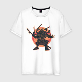 Мужская футболка хлопок с принтом Ктулху Самурай Samurai ninja в Тюмени, 100% хлопок | прямой крой, круглый вырез горловины, длина до линии бедер, слегка спущенное плечо. | Тематика изображения на принте: art | cyberpunk samurai | elder god | ninja | oni | rdsmry | ronin | samurai | shogun | арт | говард лавкрафт | древние боги | древний бог | киберпанк самурай | мерч | осьминог | прикол | путь воина | ронин | сёгун | токио | харакири