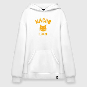 Худи SuperOversize хлопок с принтом Nacho El Gato в Тюмени, 70% хлопок, 30% полиэстер, мягкий начес внутри | карман-кенгуру, эластичная резинка на манжетах и по нижней кромке, двухслойный капюшон
 | animal | cat | cute | kitty | meow | друг | животные | киска | китти | кот | котенок | котик | котэ | кошечка | кошка | лев | леопард | милый | мур | мяу | пантера | питомец | рысь | тигр