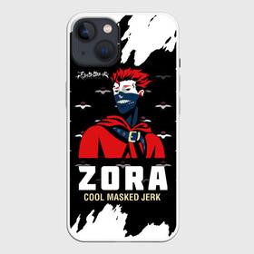 Чехол для iPhone 13 с принтом ZORA COOL MASKED JERK в Тюмени,  |  | Тематика изображения на принте: asta | black bulls | black clover | quartet knights | yuno | акума | аниме | аста | блэк кловер | буракку куро:ба | демон | королевство клевера | король магов | лихт | магна | манга | пятилистник | черный бык | чёрный клев