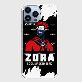 Чехол для iPhone 13 Pro Max с принтом ZORA COOL MASKED JERK в Тюмени,  |  | Тематика изображения на принте: asta | black bulls | black clover | quartet knights | yuno | акума | аниме | аста | блэк кловер | буракку куро:ба | демон | королевство клевера | король магов | лихт | магна | манга | пятилистник | черный бык | чёрный клев