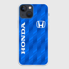 Чехол для iPhone 13 mini с принтом HONDA BLUE  | ХОНДА СИНИЙ в Тюмени,  |  | accord | car | civic | honda | sport | sportcar | авто | автомобиль | аккорд | линии | спорт | спорткар | тачка | хонда | цивик