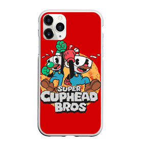 Чехол для iPhone 11 Pro Max матовый с принтом Super Cuphead Bros в Тюмени, Силикон |  | arkade | cup head | cuphead | game | games | mario | аркада | игра | игры | кап хэд | капхед | купа хэд | марио | сгз руфв | сгзруфв | чашкоголовый