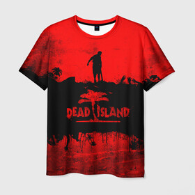 Мужская футболка 3D с принтом Island of blood в Тюмени, 100% полиэфир | прямой крой, круглый вырез горловины, длина до линии бедер | Тематика изображения на принте: dead island | game | games | zombi | zomby | апокалепсис | апокалипсис | вуфв шыдфтв | дэд исланд | зомби | игра | игры | мертвый остров