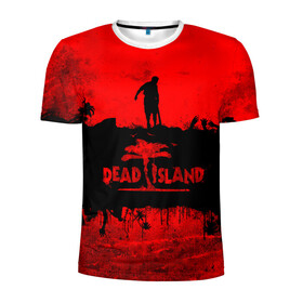 Мужская футболка 3D спортивная с принтом Island of blood в Тюмени, 100% полиэстер с улучшенными характеристиками | приталенный силуэт, круглая горловина, широкие плечи, сужается к линии бедра | Тематика изображения на принте: dead island | game | games | zombi | zomby | апокалепсис | апокалипсис | вуфв шыдфтв | дэд исланд | зомби | игра | игры | мертвый остров