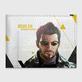 Обложка для студенческого билета с принтом Deus ex MD в Тюмени, натуральная кожа | Размер: 11*8 см; Печать на всей внешней стороне | cyberpunk | deus ex | game | games | адам дженсен | будущее | деус екс | деус экс | игра | игры | киберпанк