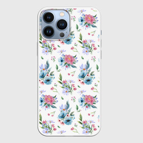 Чехол для iPhone 13 Pro Max с принтом Весенние акварельные цветы в Тюмени,  |  | flowers art | illustration | pattern | spring | summer | watercolor | wildflowers | акварель | акварельные краски | акварельный рисунок | букет | бутоны | весна | лето | полевые цветы | узор из цветов | цветочная иллюстрация