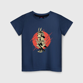 Детская футболка хлопок с принтом Пёс призрак - путь самурая в Тюмени, 100% хлопок | круглый вырез горловины, полуприлегающий силуэт, длина до линии бедер | art | cyberpunk samurai | dog | ninja | oni | ronin | samurai | shogun | арт | капли краски | киберпанк самурай | мерч | пёсик | прикол | путь воина | ронин | сёгун | собака самурай | собачка | токио | харакири | черный самурай