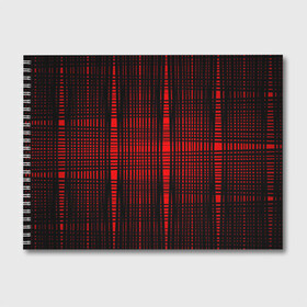 Альбом для рисования с принтом ЧерНые линии на Красном в Тюмени, 100% бумага
 | матовая бумага, плотность 200 мг. | Тематика изображения на принте: красный | линии | полоски | полосы | черные линии