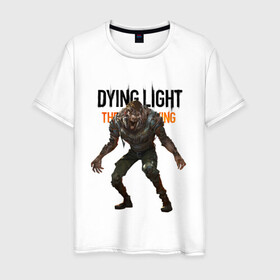 Мужская футболка хлопок с принтом Dying light Зараженный в Тюмени, 100% хлопок | прямой крой, круглый вырез горловины, длина до линии бедер, слегка спущенное плечо. | dying light | аномалия | зараженный | монстр | мутант | ужасы | урод | хоррор
