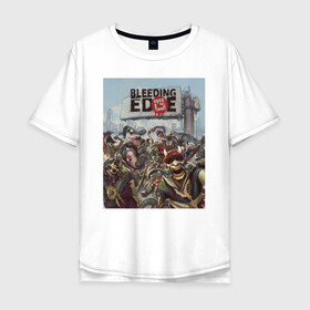 Мужская футболка хлопок Oversize с принтом Bleeding Edge в Тюмени, 100% хлопок | свободный крой, круглый ворот, “спинка” длиннее передней части | games | microsoft | ninja theory | xbox
