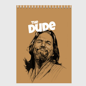 Скетчбук с принтом The Big Lebowski (Dude) в Тюмени, 100% бумага
 | 48 листов, плотность листов — 100 г/м2, плотность картонной обложки — 250 г/м2. Листы скреплены сверху удобной пружинной спиралью | big lebowski | donney | dude | lebowski | the big lebowski | the dude | walter | большой лебовски | лебовски | чувак