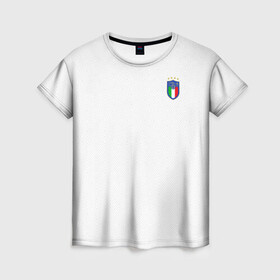 Женская футболка 3D с принтом сборная Италии в Тюмени, 100% полиэфир ( синтетическое хлопкоподобное полотно) | прямой крой, круглый вырез горловины, длина до линии бедер | 2021 | championship | cup | dzyuba | russia | world | европы | испания | мира | мундиаль | форма | футбол | чемпионат