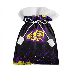 Подарочный 3D мешок с принтом Knockout City, logo в Тюмени, 100% полиэстер | Размер: 29*39 см | Тематика изображения на принте: knockout city | вышибала | игра | логотипы игр | нокаут | нокаут сити | экшн