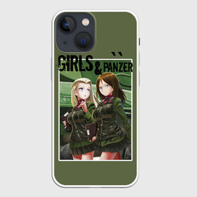 Чехол для iPhone 13 mini с принтом Девушки и танки в Тюмени,  |  | anime girl | girls and panzer | girls and tanks | girls und panzer | japan | tanks | аниме девушки | девушки и танки | мако рэйдзэй | михо нисидзуми | персонажи аниме | саори такэбэ | танки | хаки | хана исудзу | юкари акияма