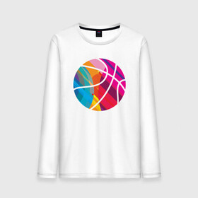 Мужской лонгслив хлопок с принтом Rainbow Ball в Тюмени, 100% хлопок |  | basketball | game | nba | sport | streetball | баскетбол | баскетболист | игра | игрок | мяч | нба | спорт | стритбол | тренер