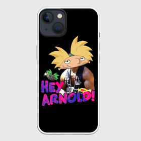 Чехол для iPhone 13 с принтом Hey Arnold (Predator) в Тюмени,  |  | arnie | arnold | burt | gerald | hey | johanssen | martin | nickelodeon | predator | арни | арнольд | берт | джеральд | джохансен | мартин | мульт | мультфильм | никелодеон | хищник | шварценеггер | эй