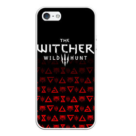 Чехол для iPhone 5/5S матовый с принтом THE WITCHER [1] в Тюмени, Силикон | Область печати: задняя сторона чехла, без боковых панелей | the witcher | the witcher wild hunt | ведьмак | ведьмак 3: дикая охота