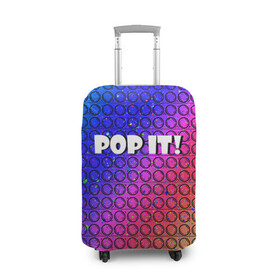 Чехол для чемодана 3D с принтом Pop It! Simple Dimple в Тюмени, 86% полиэфир, 14% спандекс | двустороннее нанесение принта, прорези для ручек и колес | bubble | dimple | fidget | pop | pop it | push | rainbow | simple | toy | антистресс | давилка | игра | игрушка | лопни это | поп ит | пузырек | пузырь | пупырка | радуга | симпл димпл