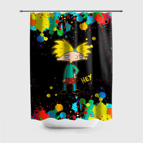 Штора 3D для ванной с принтом Эй Арнольд! Hey Arnold в Тюмени, 100% полиэстер | плотность материала — 100 г/м2. Стандартный размер — 146 см х 180 см. По верхнему краю — пластиковые люверсы для креплений. В комплекте 10 пластиковых колец | arnold shortman | helga pataki | hey | hey arnold | nickelodeon | арнольд | арнольд шортмэн | гарольд | детям | джеральд | мальчик | мультфильм | никелодеон | парень | репоголовый | ронда | сидни | старые мультики | стинки