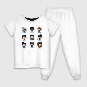 Детская пижама хлопок с принтом Octodex в Тюмени, 100% хлопок |  брюки и футболка прямого кроя, без карманов, на брюках мягкая резинка на поясе и по низу штанин
 | github | octo | wan catnobi | кот | осьминог