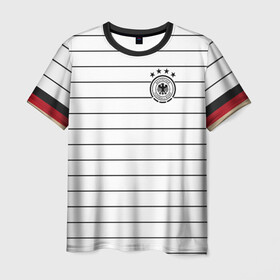 Мужская футболка 3D+ с принтом Форма Сборной Германии (дом) в Тюмени, 100% микрофибра | круглый вырез горловины, длина до линии бедер | германия | сборная германии | сборная германии по футболу | форма | футбол | футболисты | футбольная сборная | футбольная форма